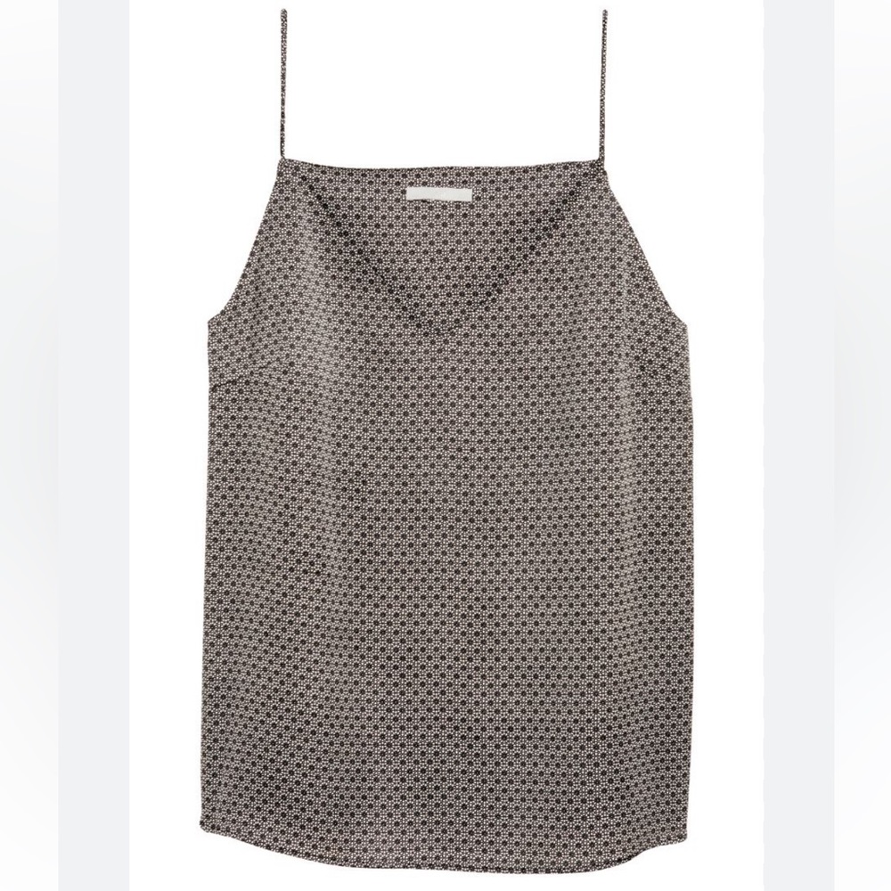 H&M gray & black silky top Size 6